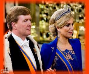 yapboz Willem-Alexander ve Maxima new Kings Holland (2013)